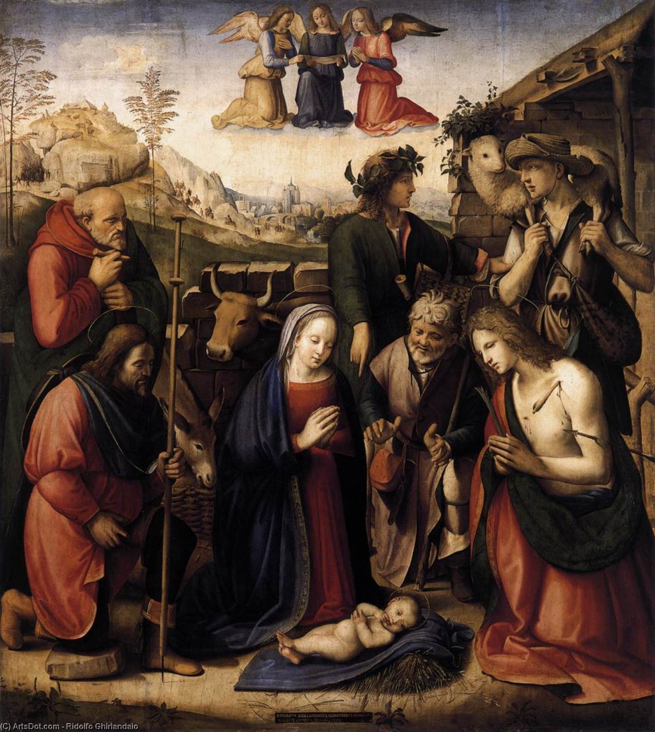 WikiOO.org - Encyclopedia of Fine Arts - Maalaus, taideteos Michele Di Ridolfo Del Ghirlandaio (Michele Tosini) - Adoration of the Shepherds