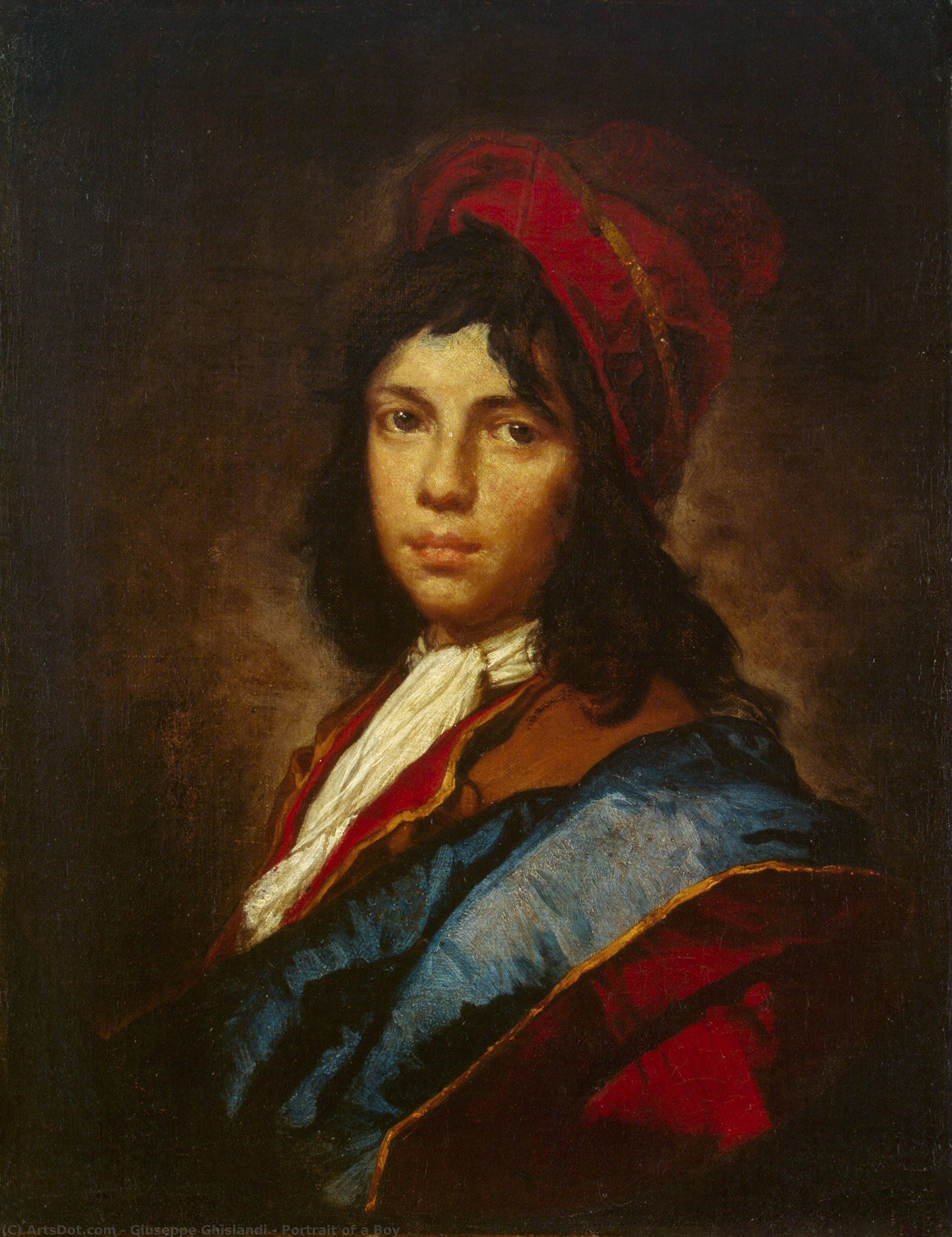 WikiOO.org - Енциклопедия за изящни изкуства - Живопис, Произведения на изкуството Giuseppe Ghislandi - Portrait of a Boy