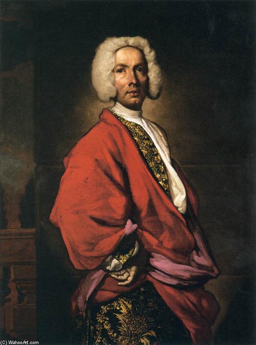 Wikioo.org - The Encyclopedia of Fine Arts - Painting, Artwork by Giuseppe Ghislandi - Portrait of Count Galeozzo Secco Suardo