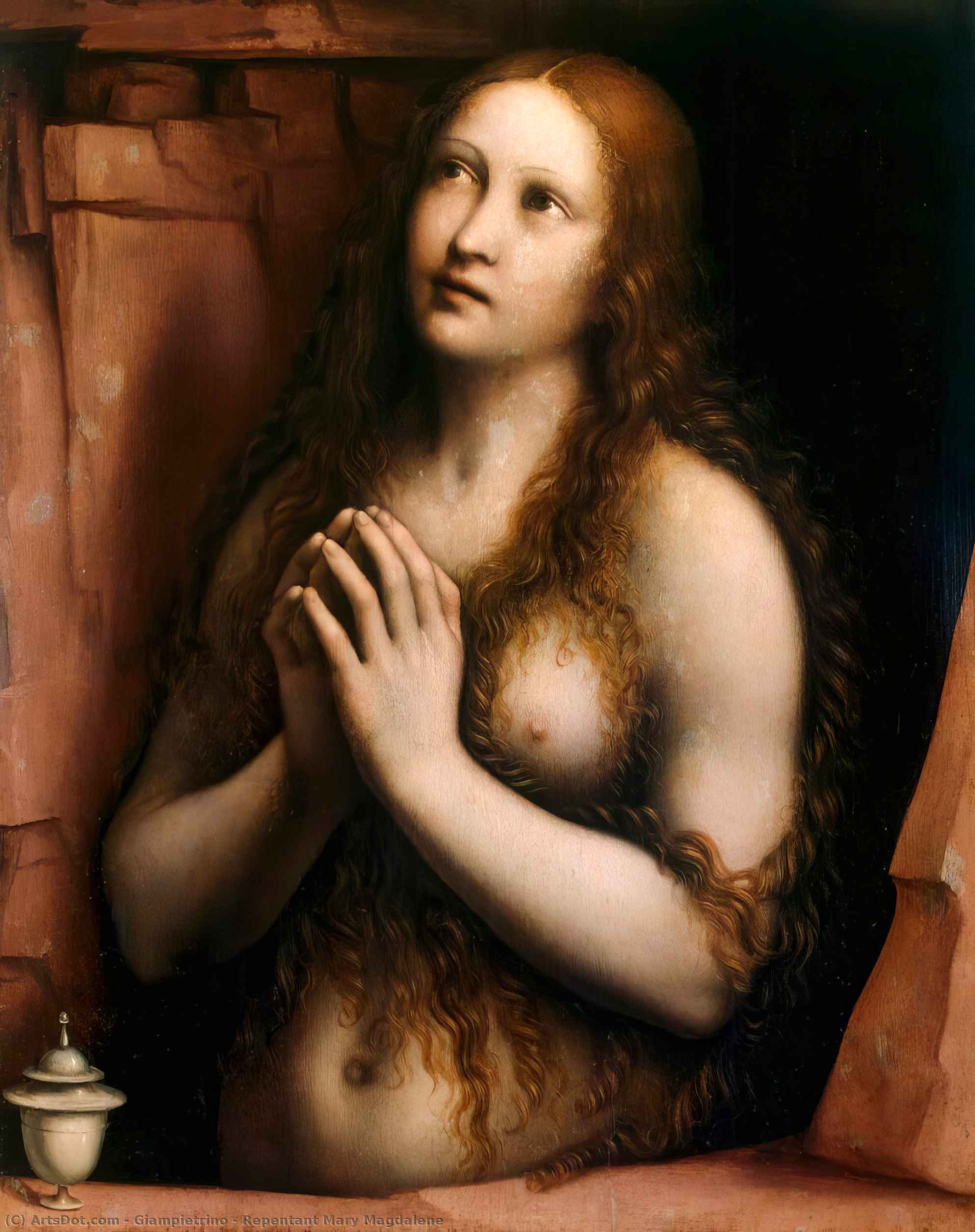 Wikioo.org - The Encyclopedia of Fine Arts - Painting, Artwork by Giampietrino - Repentant Mary Magdalene