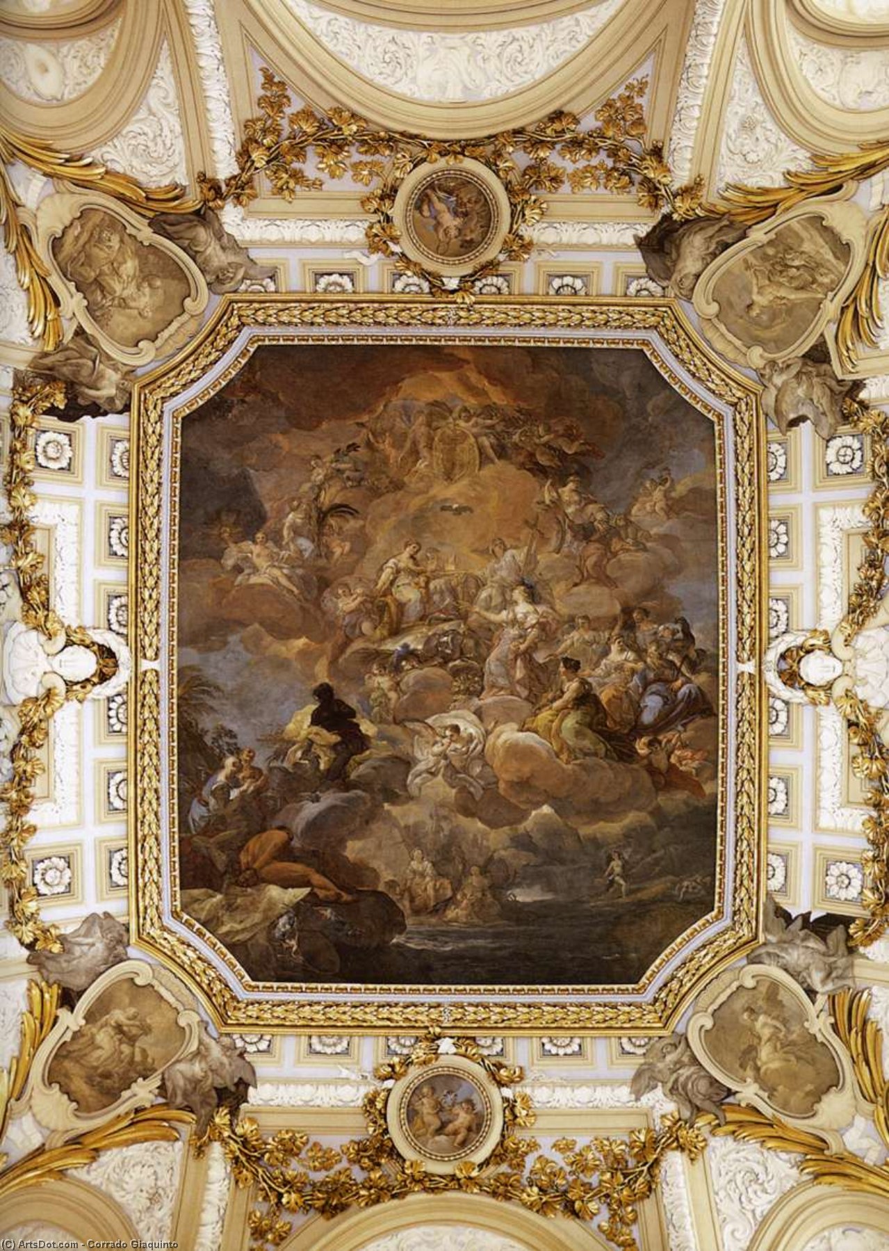 WikiOO.org - Encyclopedia of Fine Arts - Lukisan, Artwork Corrado Giaquinto - Religion Protected by Spain