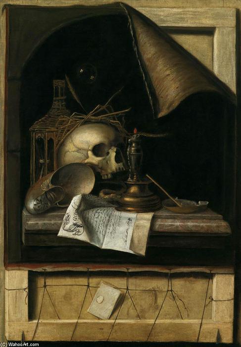 Wikioo.org - The Encyclopedia of Fine Arts - Painting, Artwork by Cornelis Norbertus Gysbrechts (Cornelius Gijsbrechts) - Vanitas Still-Life