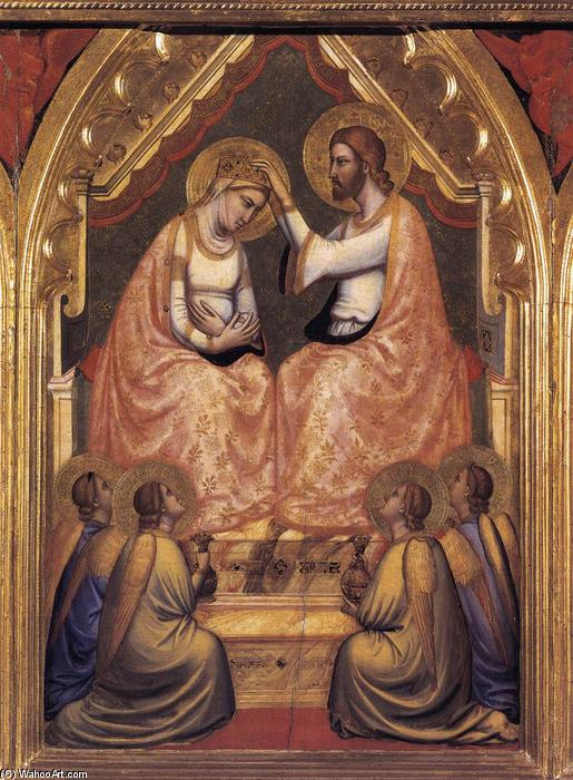 Wikioo.org – La Enciclopedia de las Bellas Artes - Pintura, Obras de arte de Giotto Di Bondone - Baroncelli Políptico : coronación de la virgen