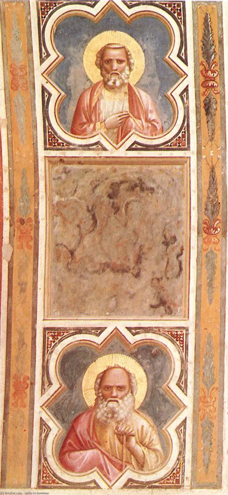 Wikioo.org - สารานุกรมวิจิตรศิลป์ - จิตรกรรม Giotto Di Bondone - Decorative band with figures