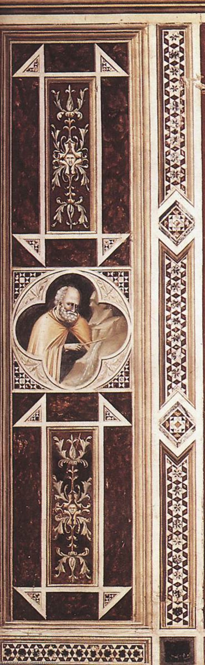 Wikioo.org – L'Enciclopedia delle Belle Arti - Pittura, Opere di Giotto Di Bondone - mosè porta le acque nella roccia ( sul decorativo gruppo musicale )