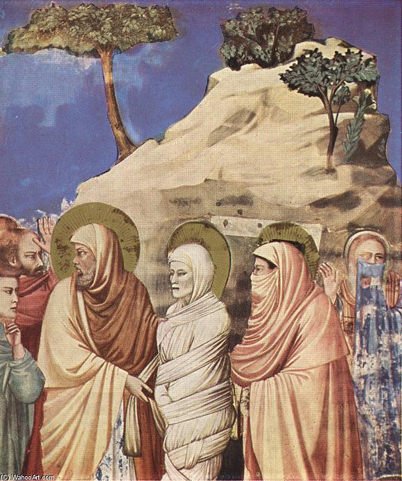 Wikioo.org – L'Enciclopedia delle Belle Arti - Pittura, Opere di Giotto Di Bondone - No . 25 scene dal vita di cristo : 9 . resurrezione di lazzaro ( particolare )