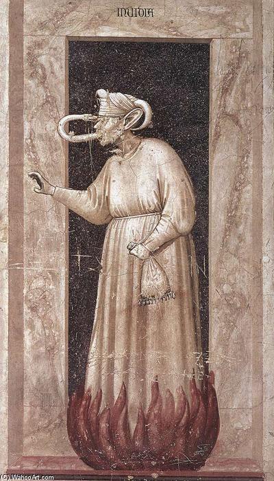 Wikioo.org – L'Enciclopedia delle Belle Arti - Pittura, Opere di Giotto Di Bondone - No 48   Antartico  sette  vizi  invidia