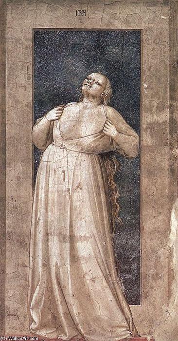 Wikioo.org – L'Enciclopedia delle Belle Arti - Pittura, Opere di Giotto Di Bondone - No 51   Antartico  sette  vizi  Ira