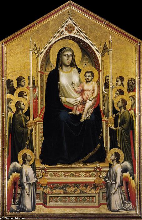WikiOO.org - Enciklopedija dailės - Tapyba, meno kuriniai Giotto Di Bondone - Ognissanti Madonna (Madonna in Maestà)