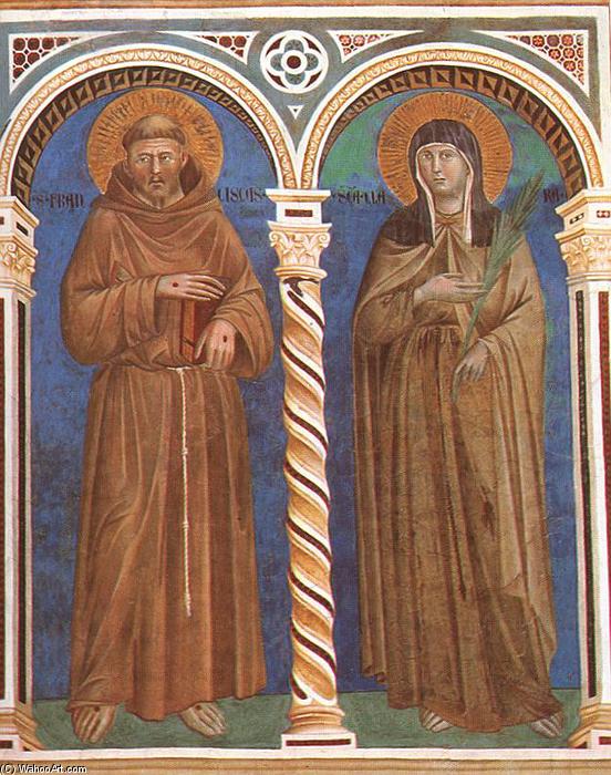 Wikioo.org - The Encyclopedia of Fine Arts - Painting, Artwork by Giotto Di Bondone - Saint Francis and Saint Clare
