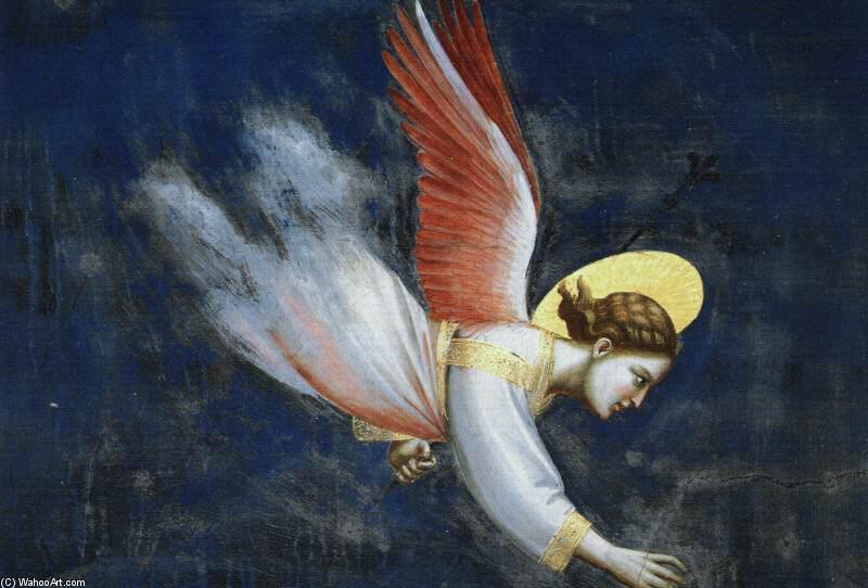 Wikioo.org – L'Enciclopedia delle Belle Arti - Pittura, Opere di Giotto Di Bondone - Scene da Vita di Joachim : 5 . Joachim's Sogno ( particolare )