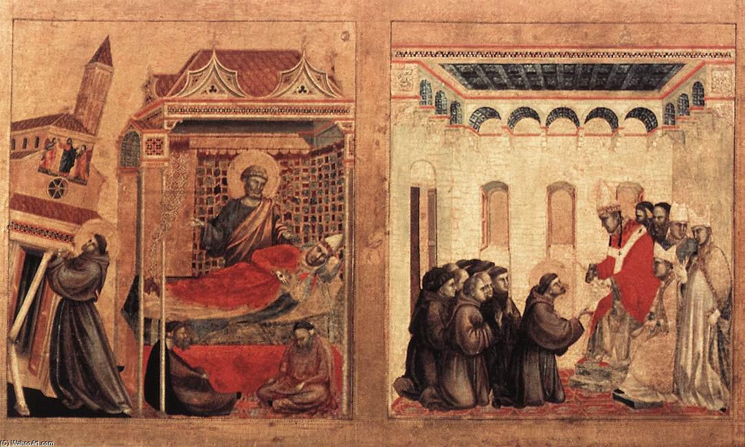 Wikioo.org - Bách khoa toàn thư về mỹ thuật - Vẽ tranh, Tác phẩm nghệ thuật Giotto Di Bondone - Stigmatization of St Francis (detail)