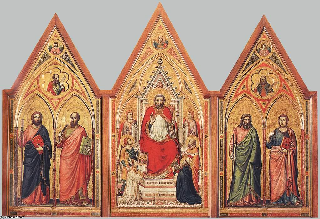Wikoo.org - موسوعة الفنون الجميلة - اللوحة، العمل الفني Giotto Di Bondone - The Stefaneschi Triptych (verso)