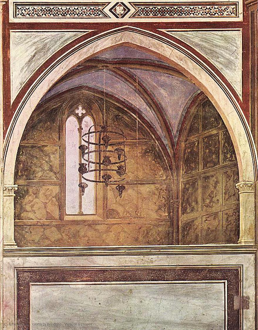 WikiOO.org - دایره المعارف هنرهای زیبا - نقاشی، آثار هنری Giotto Di Bondone - View of a chapel