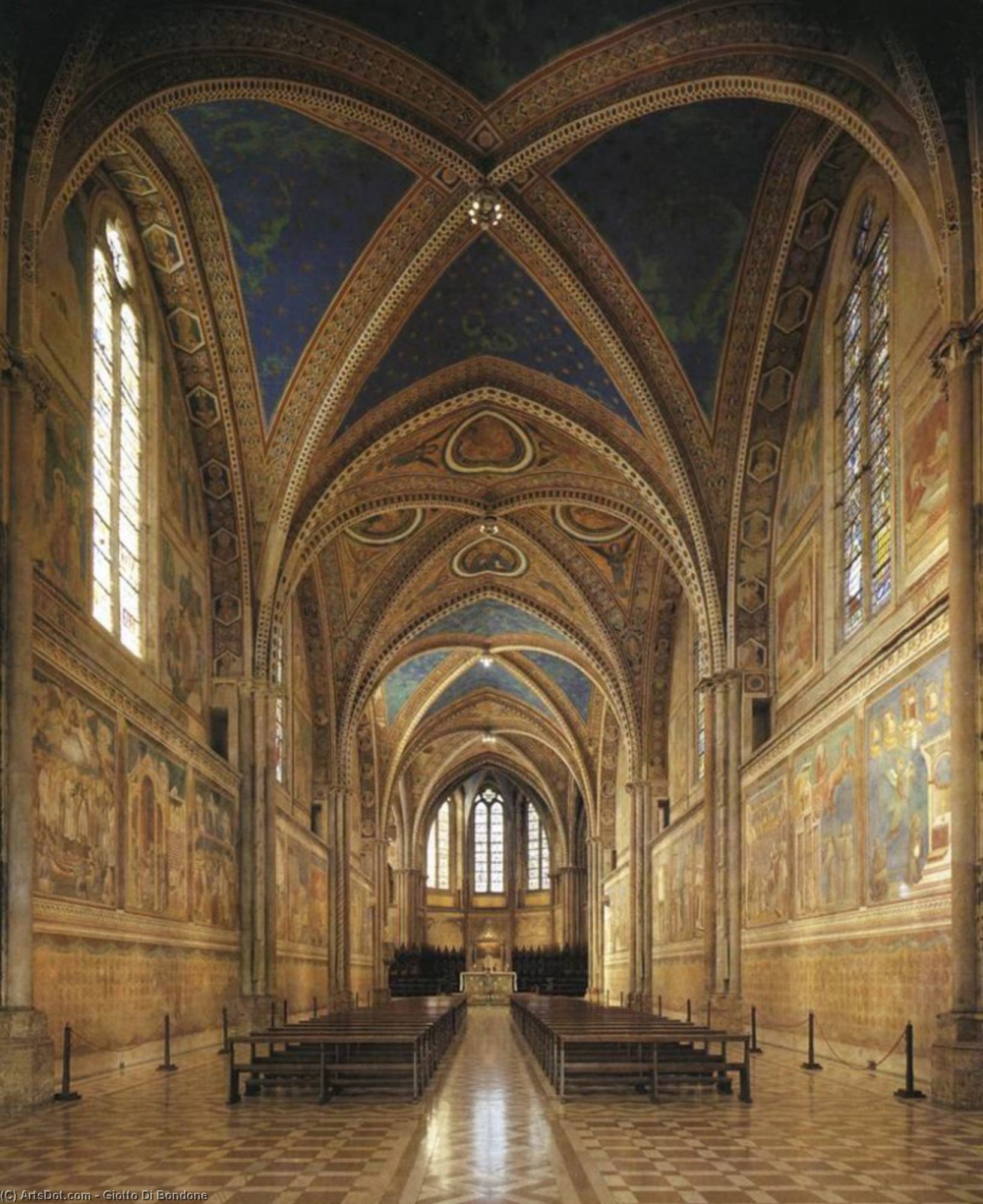 Wikioo.org – L'Enciclopedia delle Belle Arti - Pittura, Opere di Giotto Di Bondone - vista di interni