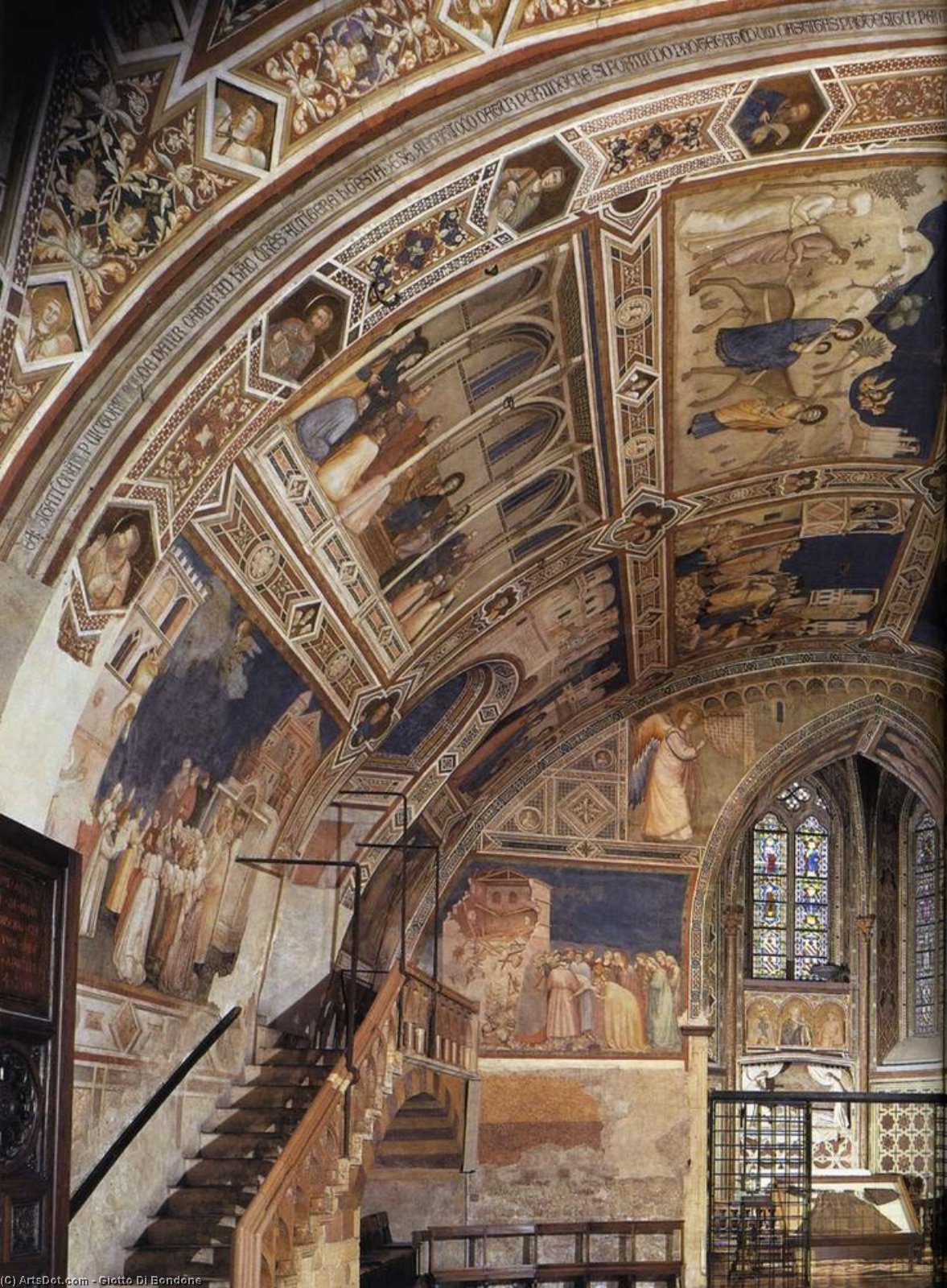 WikiOO.org - Enciclopédia das Belas Artes - Pintura, Arte por Giotto Di Bondone - View of the north transept