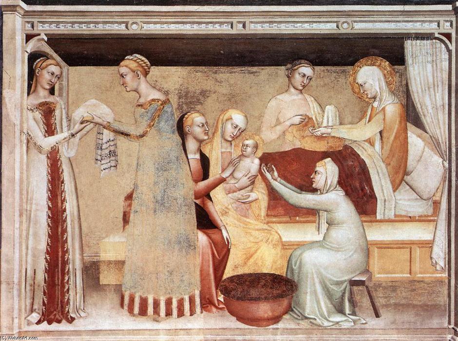 Wikioo.org - The Encyclopedia of Fine Arts - Painting, Artwork by Giovanni Da Milano - The Birth of the Virgin