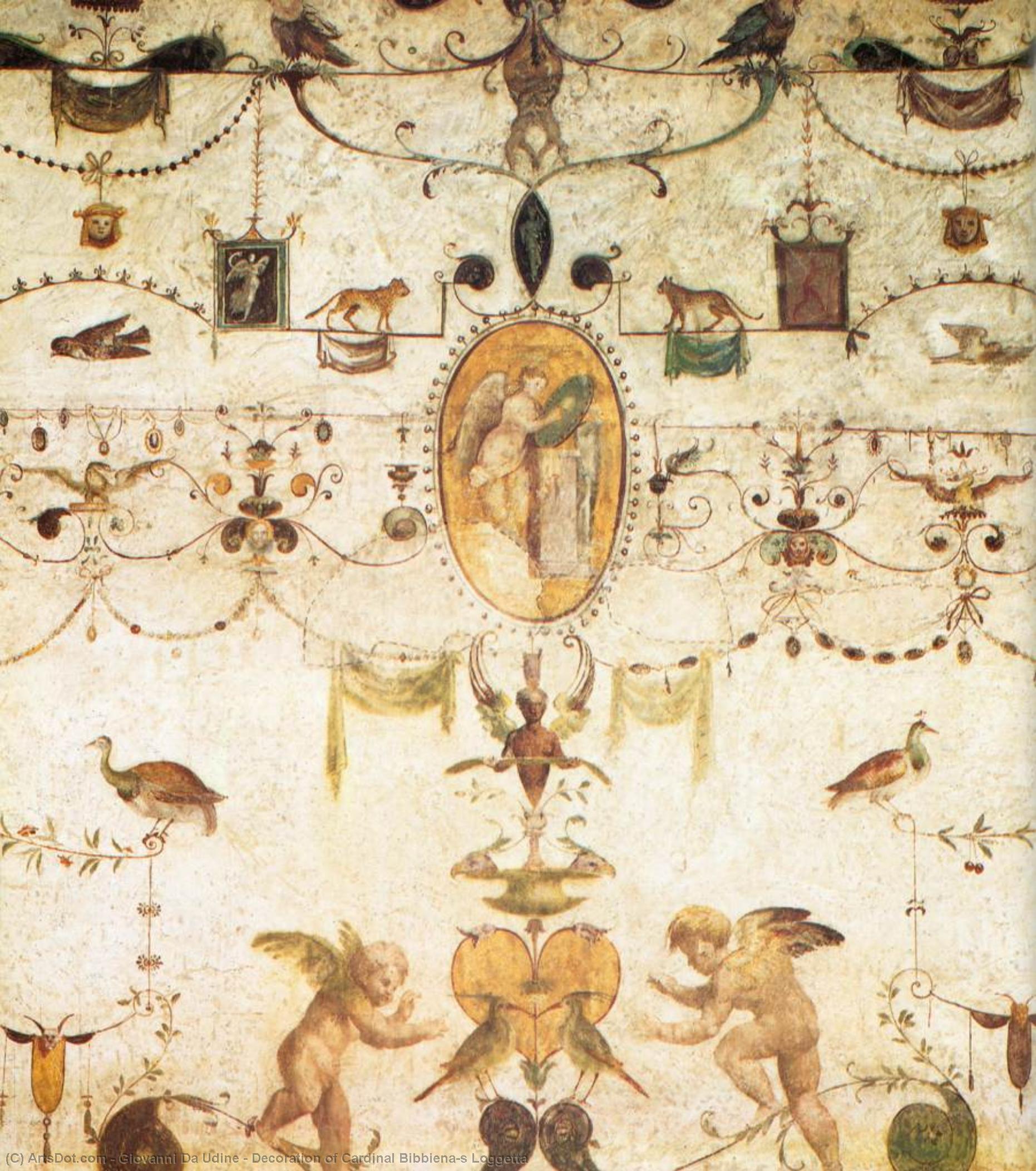 Wikioo.org - The Encyclopedia of Fine Arts - Painting, Artwork by Giovanni Da Udine - Decoration of Cardinal Bibbiena's Loggetta