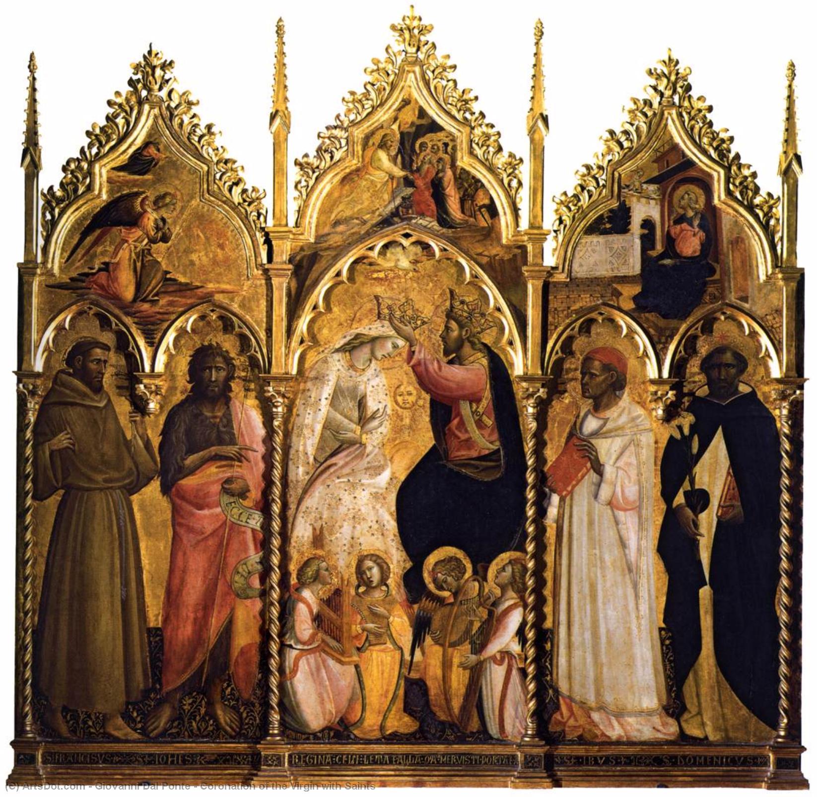 Wikioo.org – La Enciclopedia de las Bellas Artes - Pintura, Obras de arte de Giovanni Dal Ponte - coronación de la virgen enestado  los santos