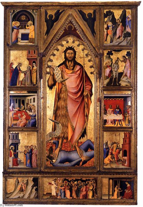 WikiOO.org - Encyclopedia of Fine Arts - Maľba, Artwork Giovanni Del Biondo - Altarpiece of the Baptist