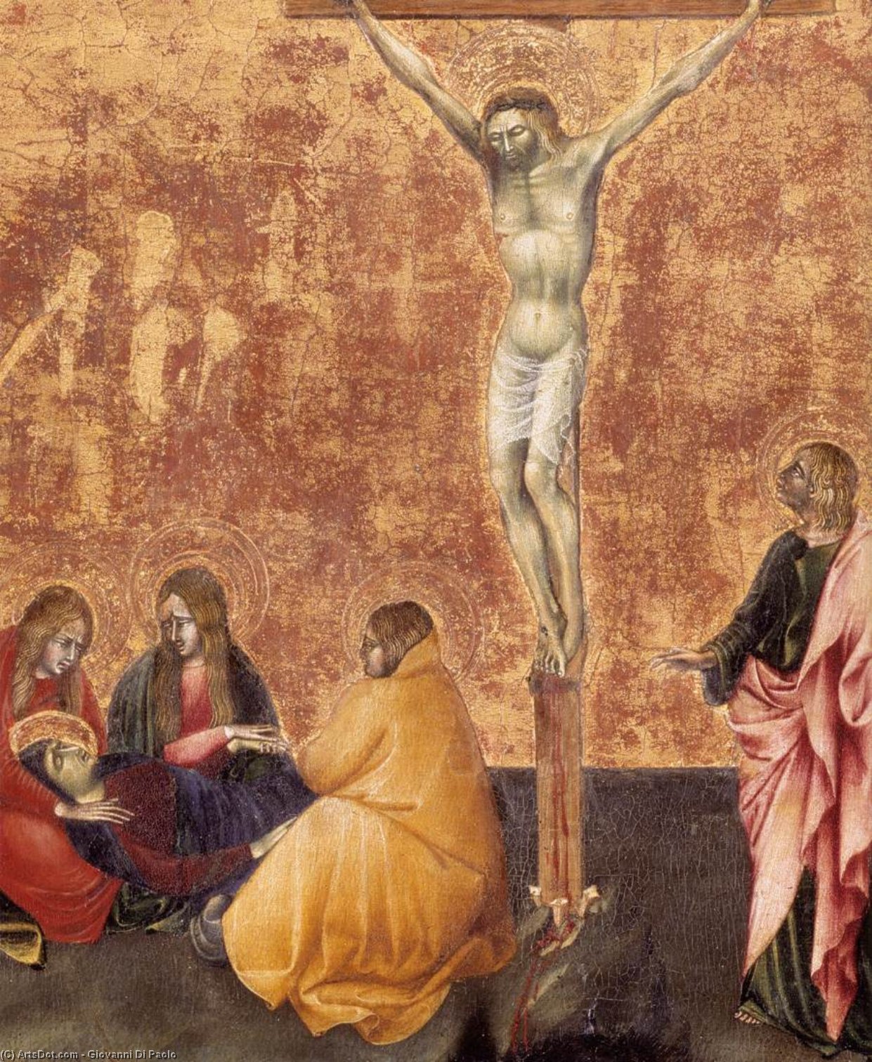 Wikioo.org - The Encyclopedia of Fine Arts - Painting, Artwork by Giovanni Di Paolo - Crucifixion (detail)