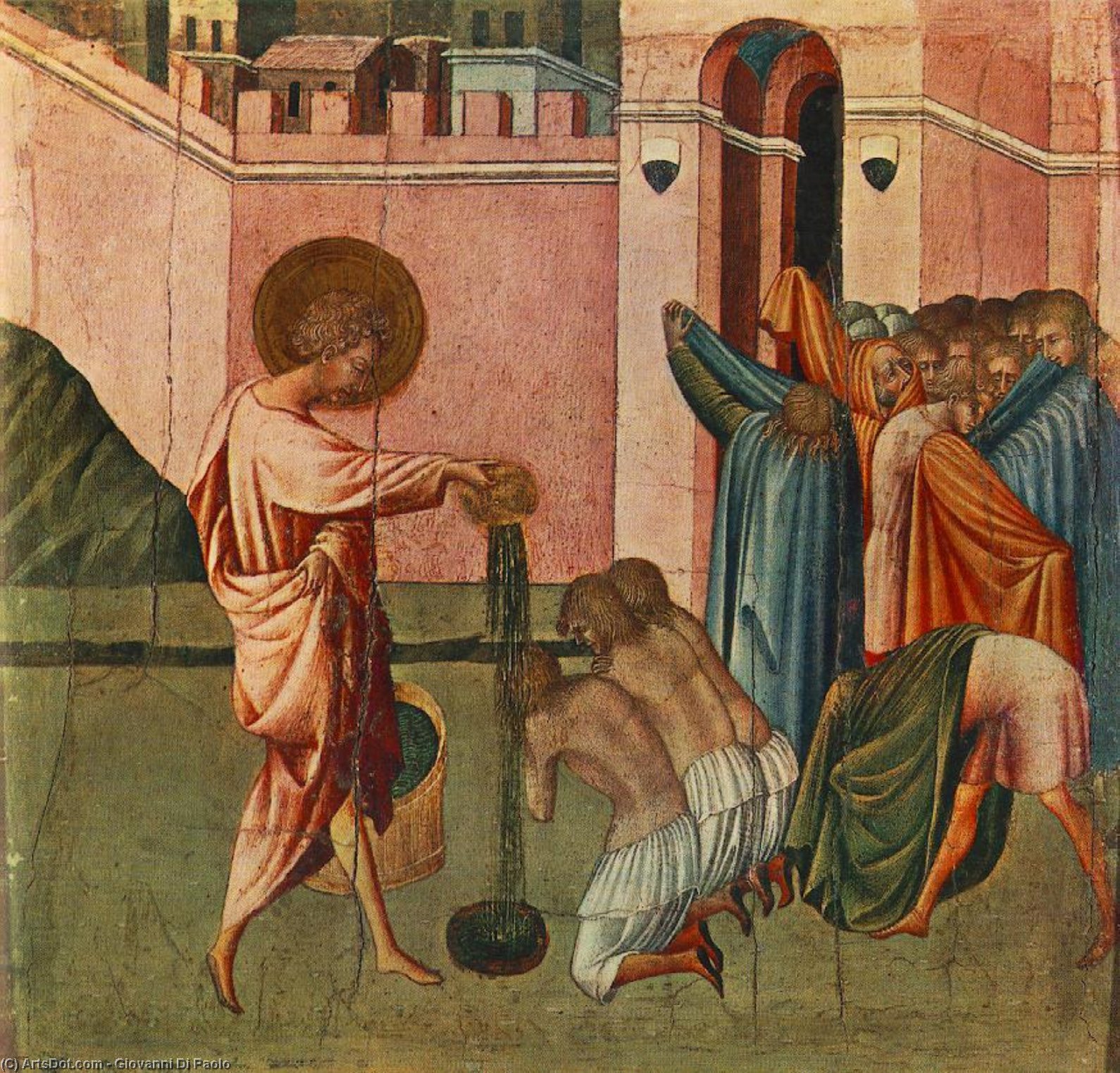 WikiOO.org - אנציקלופדיה לאמנויות יפות - ציור, יצירות אמנות Giovanni Di Paolo - St Ansanus Baptizing