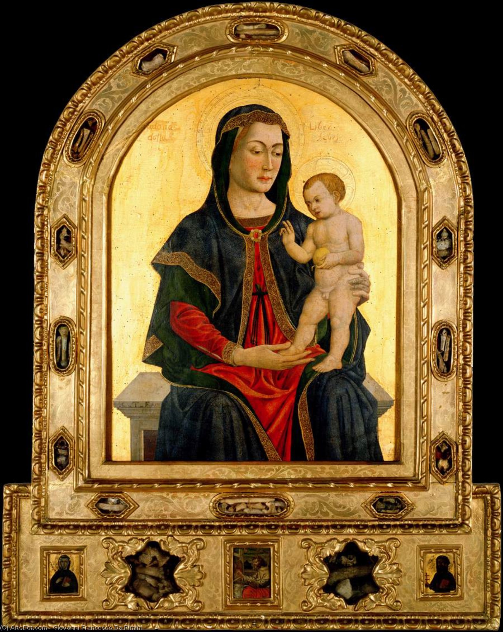 Wikioo.org - The Encyclopedia of Fine Arts - Painting, Artwork by Giovanni Francesco Da Rimini - Virgin and Child