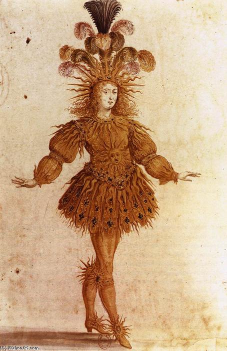 Wikioo.org – L'Enciclopedia delle Belle Arti - Pittura, Opere di Henri Gissey - Luigi XIV come Apollo