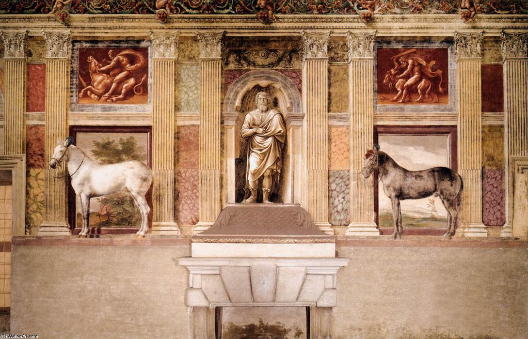 WikiOO.org - Εγκυκλοπαίδεια Καλών Τεχνών - Ζωγραφική, έργα τέχνης Giulio Romano - View of the Salone dei Cavalli