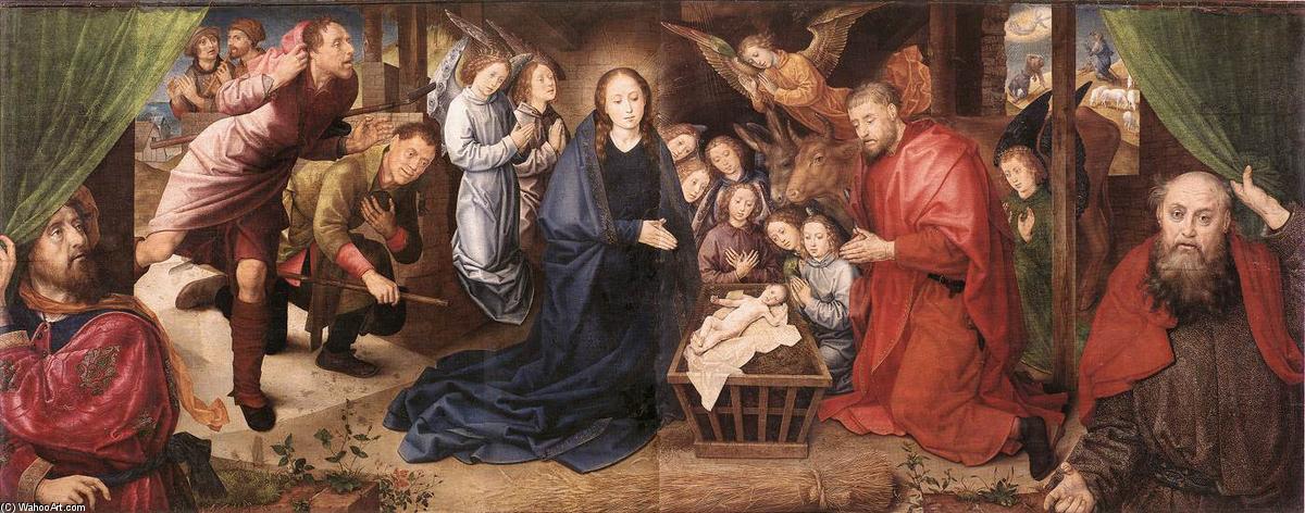 Wikioo.org - The Encyclopedia of Fine Arts - Painting, Artwork by Hugo Van Der Goes - Adoration of the Shepherds