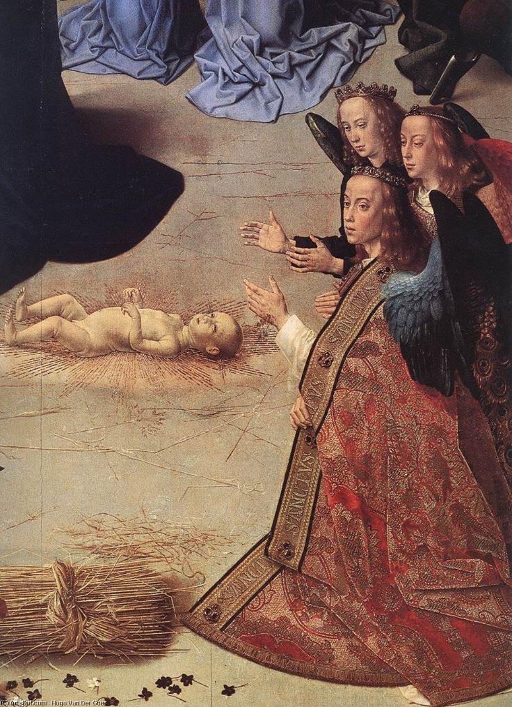 Wikioo.org - The Encyclopedia of Fine Arts - Painting, Artwork by Hugo Van Der Goes - The Adoration of the Shepherds (detail) (26)