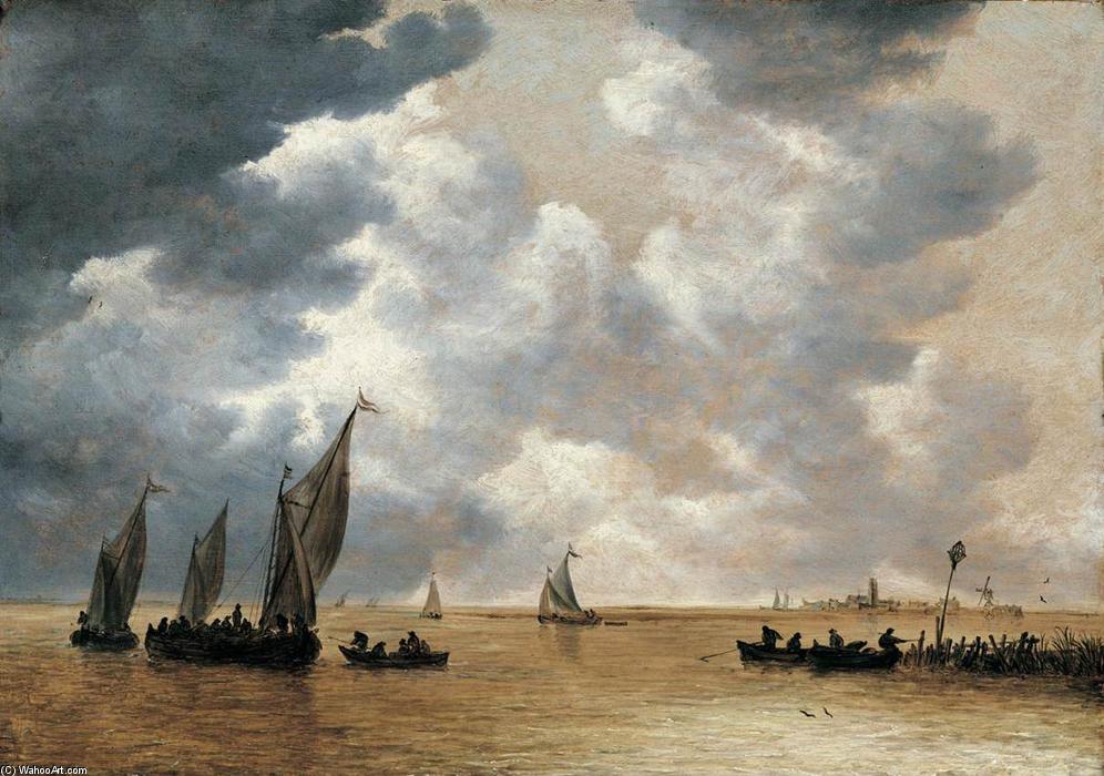 WikiOO.org - دایره المعارف هنرهای زیبا - نقاشی، آثار هنری Jan Van Goyen - An Estuary Scene