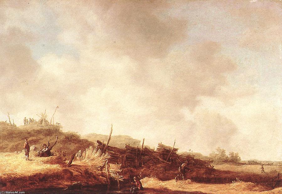 Wikioo.org – L'Encyclopédie des Beaux Arts - Peinture, Oeuvre de Jan Van Goyen - Paysage avec Dunes