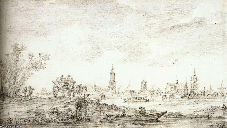 Wikioo.org - The Encyclopedia of Fine Arts - Painting, Artwork by Jan Van Goyen - View of Delft from the North