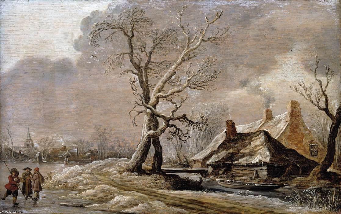 Wikioo.org - The Encyclopedia of Fine Arts - Painting, Artwork by Jan Van Goyen - Winter Landscape