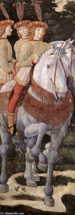 WikiOO.org - Encyclopedia of Fine Arts - Maleri, Artwork Benozzo Gozzoli - Procession of the Middle King (detail) (10)