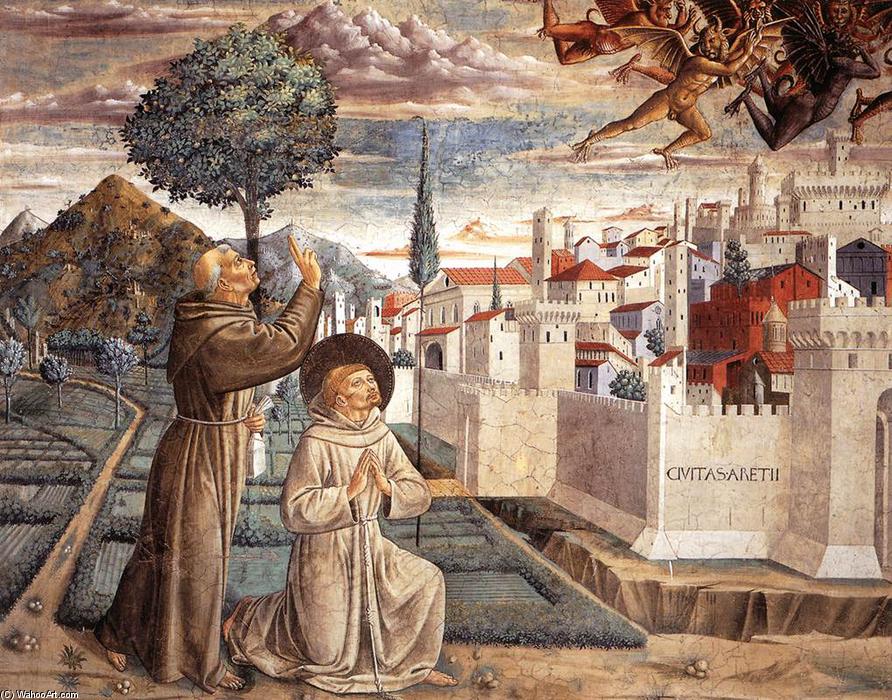 Wikioo.org - The Encyclopedia of Fine Arts - Painting, Artwork by Benozzo Gozzoli - Scenes from the Life of St Francis (Scene 6, north wall)