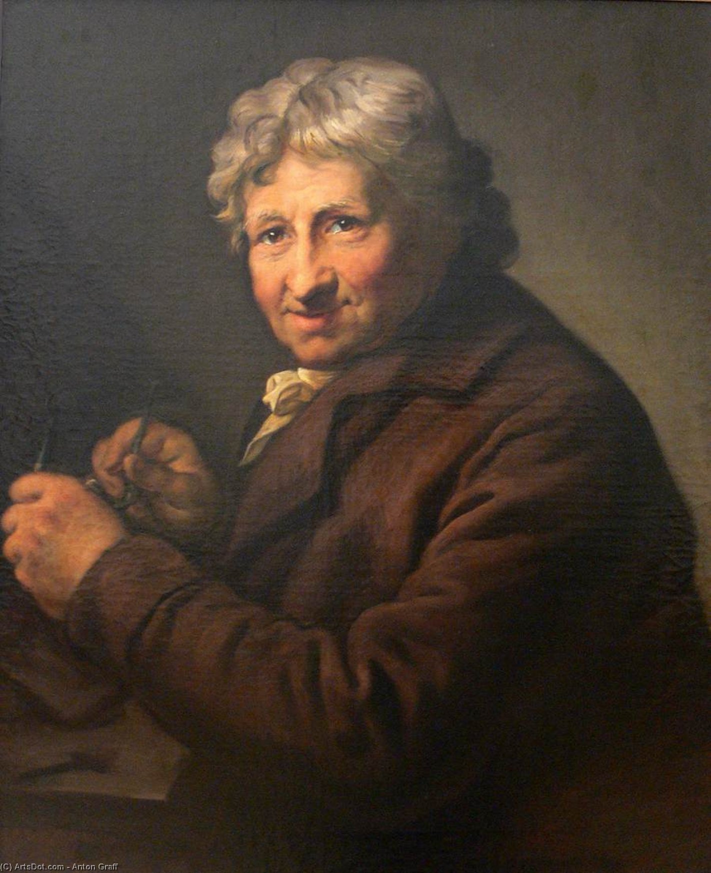 Wikioo.org - The Encyclopedia of Fine Arts - Painting, Artwork by Anton Graff - Portrait of the Painter Daniel Nikolaus Chodowiecki