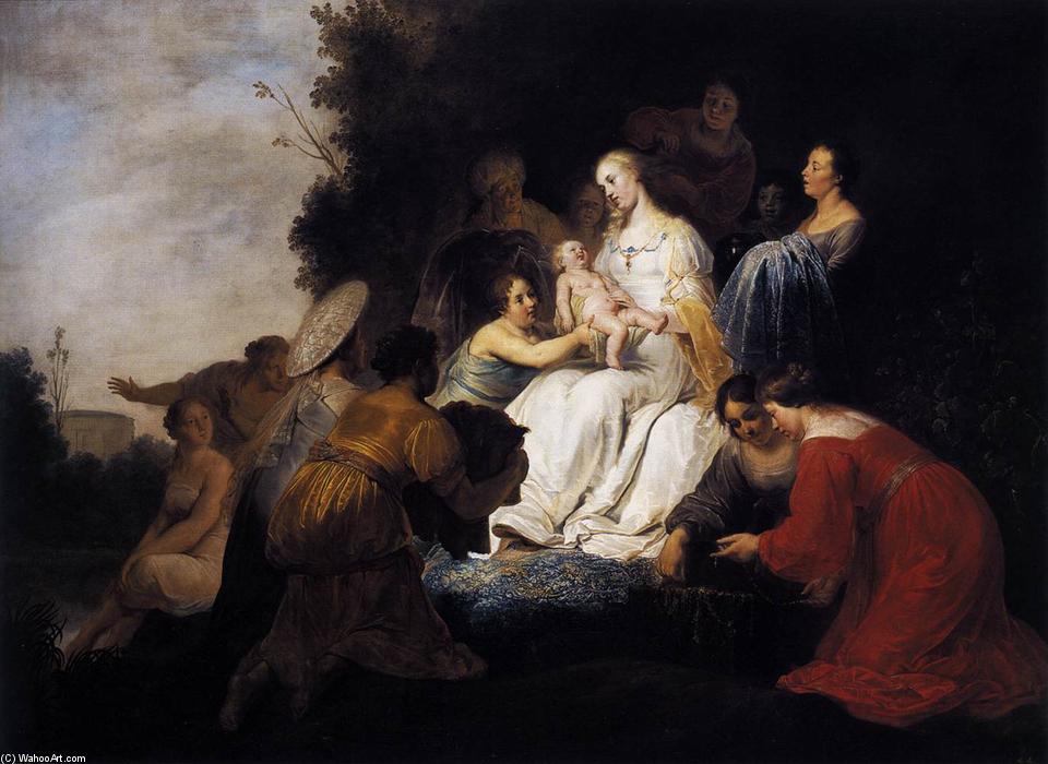 WikiOO.org - אנציקלופדיה לאמנויות יפות - ציור, יצירות אמנות Pieter De Grebber - Finding of Moses