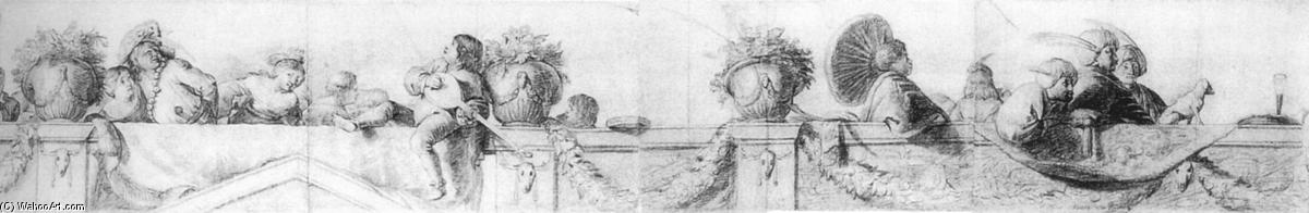 Wikioo.org – La Enciclopedia de las Bellas Artes - Pintura, Obras de arte de Pieter De Grebber - 'The ''Surrounding Gallery'' en honselaarsdijk ( detalle ) ' ( 8 )