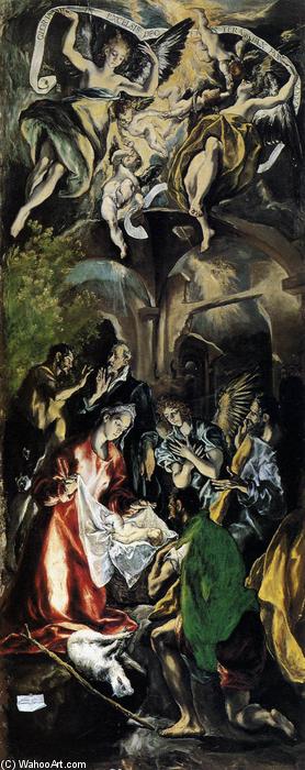 WikiOO.org - Enciclopédia das Belas Artes - Pintura, Arte por El Greco (Doménikos Theotokopoulos) - Adoration of the Shepherds