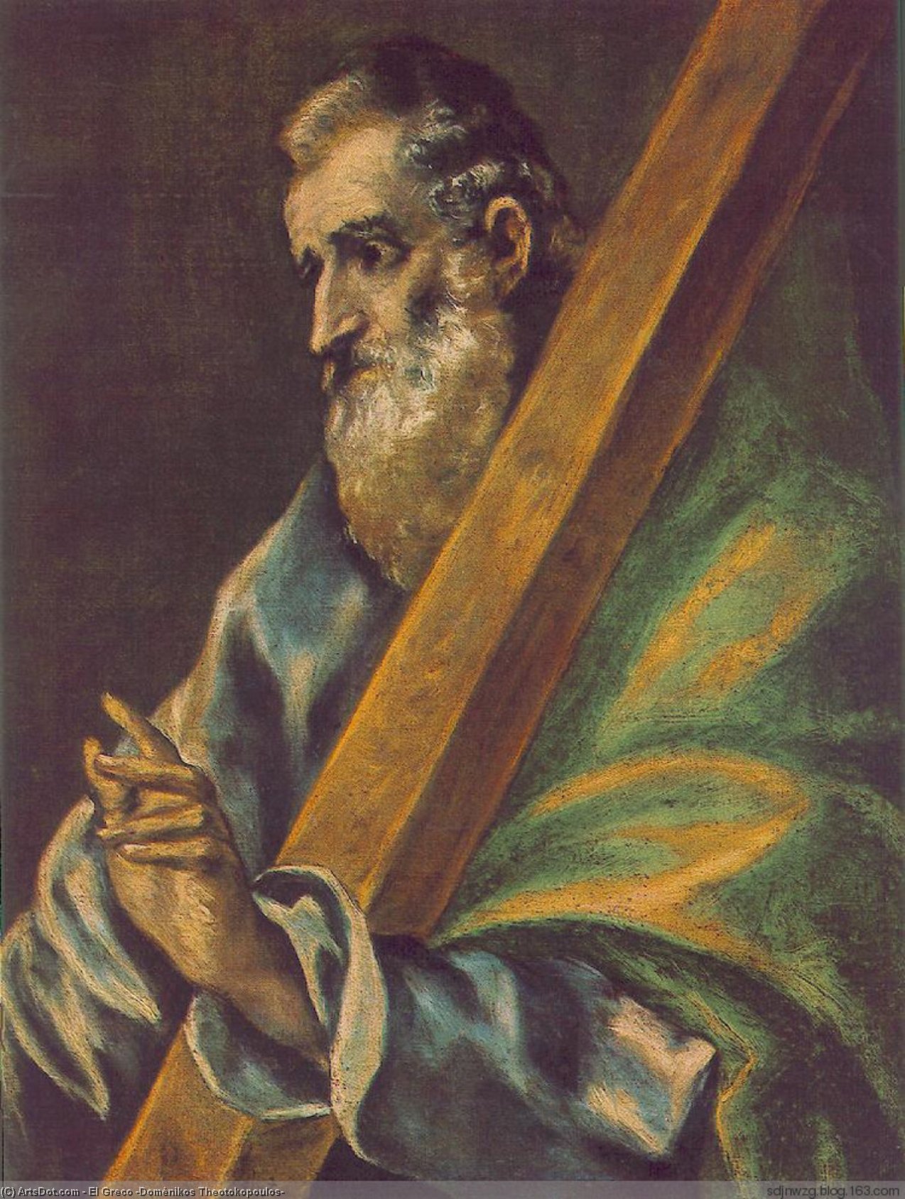 WikiOO.org – 美術百科全書 - 繪畫，作品 El Greco (Doménikos Theotokopoulos) -  使徒  圣安德鲁