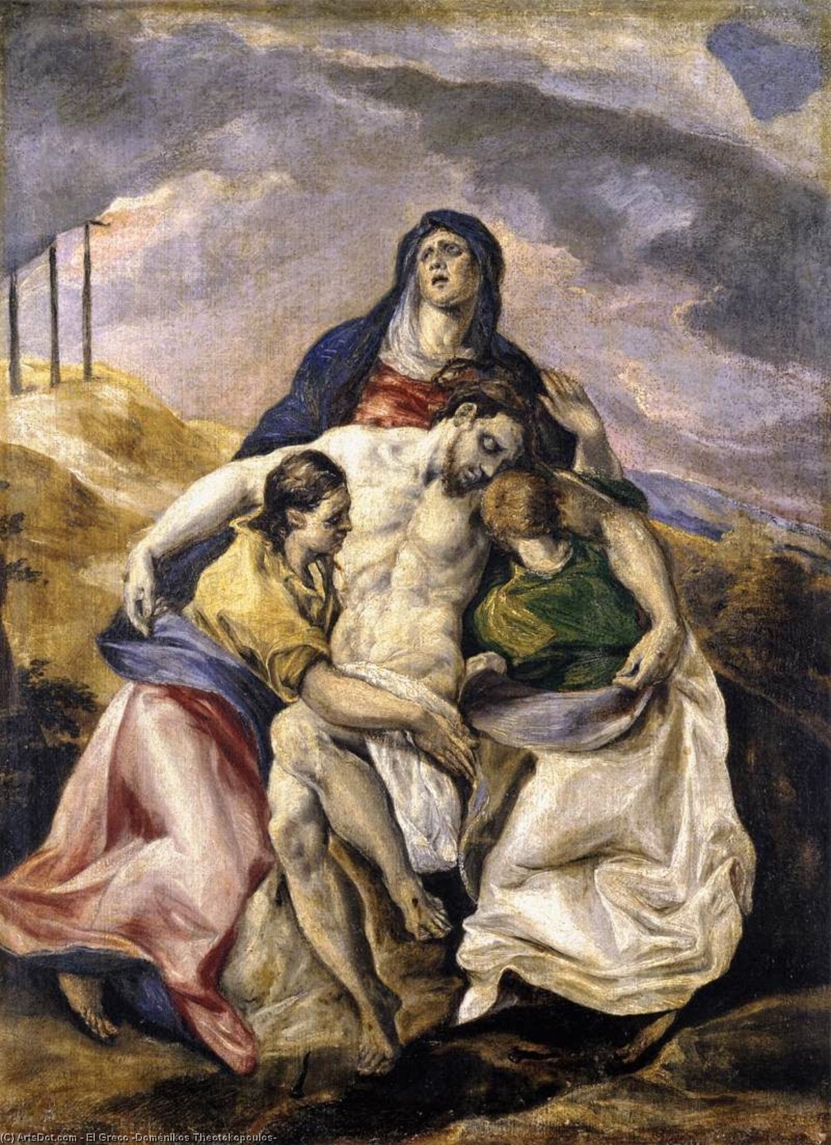 Wikioo.org – La Enciclopedia de las Bellas Artes - Pintura, Obras de arte de El Greco (Doménikos Theotokopoulos) - Piedad