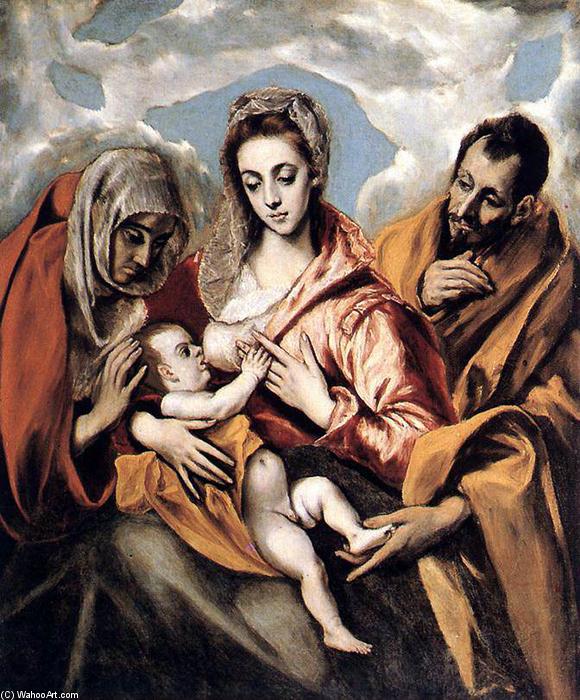 WikiOO.org - Encyclopedia of Fine Arts - Malba, Artwork El Greco (Doménikos Theotokopoulos) - The Holy Family