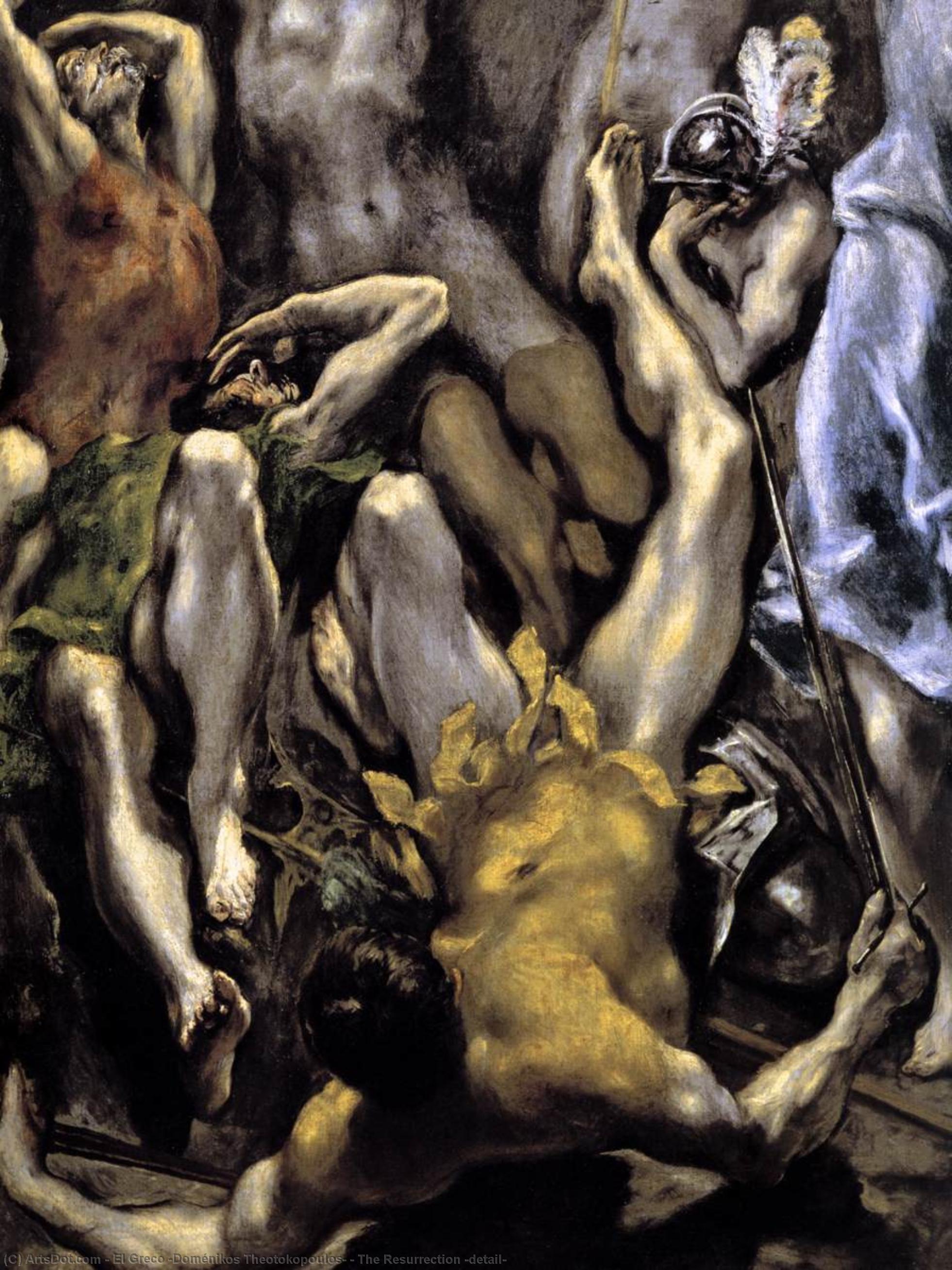 Wikioo.org - Bách khoa toàn thư về mỹ thuật - Vẽ tranh, Tác phẩm nghệ thuật El Greco (Doménikos Theotokopoulos) - The Resurrection (detail)