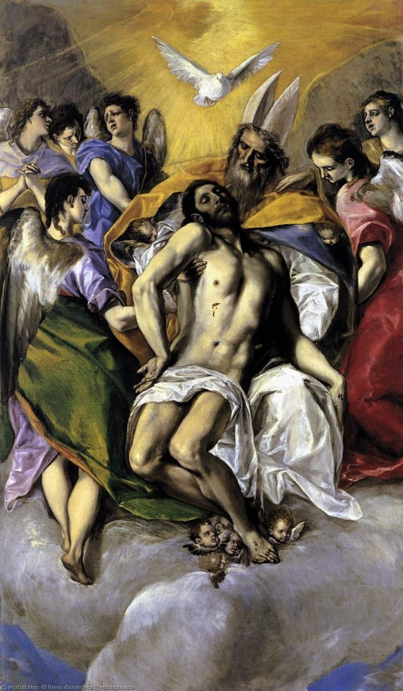 WikiOO.org - Encyclopedia of Fine Arts - Malba, Artwork El Greco (Doménikos Theotokopoulos) - The Trinity