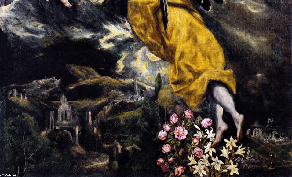 Wikioo.org – L'Enciclopedia delle Belle Arti - Pittura, Opere di El Greco (Doménikos Theotokopoulos) - la vergine di  Antartico  immacolata  concezione  particolare