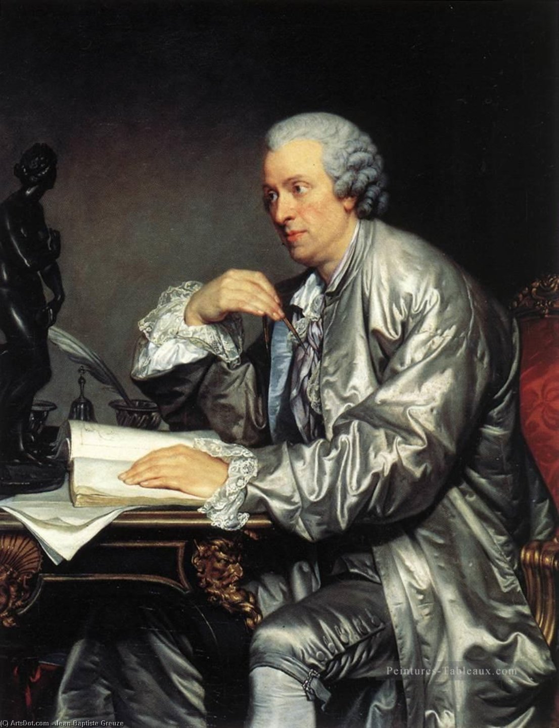 WikiOO.org - Enciklopedija dailės - Tapyba, meno kuriniai Jean-Baptiste Greuze - Portrait of Claude-Henri Watalet