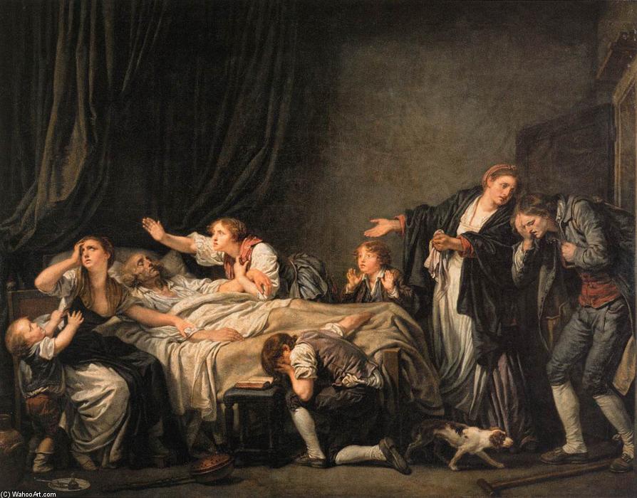 Wikioo.org - The Encyclopedia of Fine Arts - Painting, Artwork by Jean-Baptiste Greuze - The Father's Curse: The Son Punished