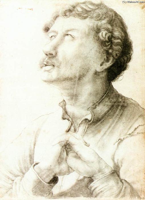 WikiOO.org - Encyclopedia of Fine Arts - Lukisan, Artwork Matthias Grünewald - Man Looking Up